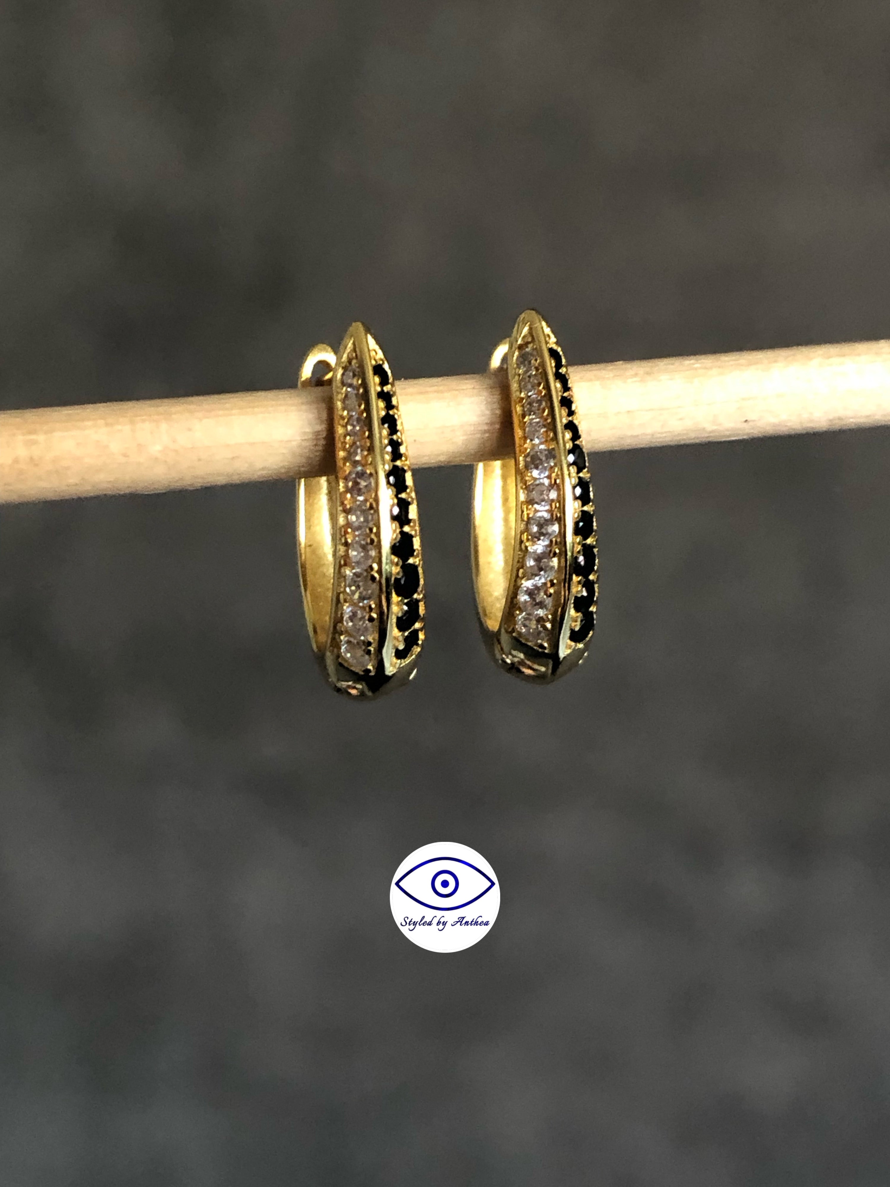 Earrings - Elafonisos Gold Huggies - Styled by Anthea