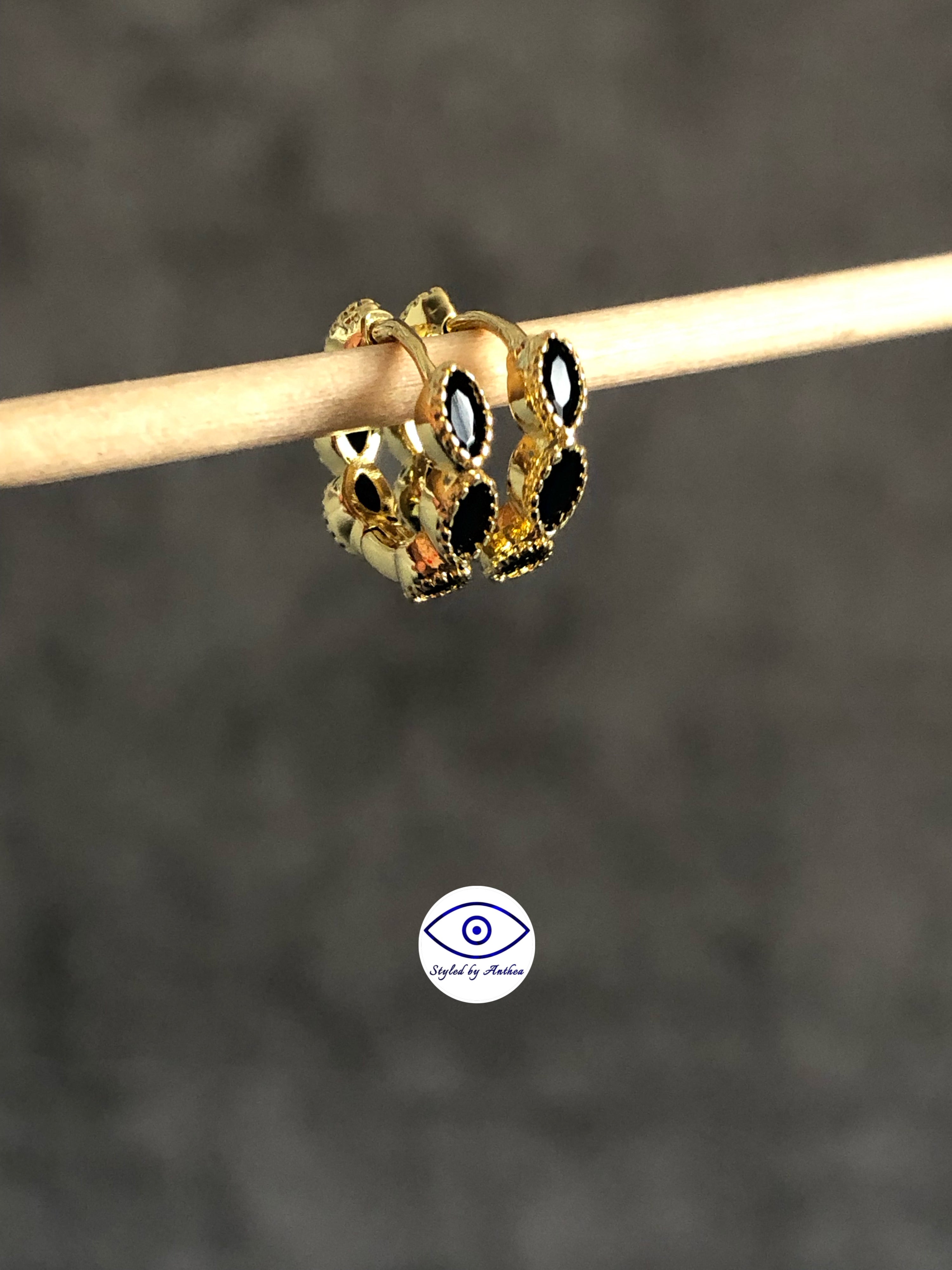Earrings - Loutraki Gold Huggies - Styled by Anthea