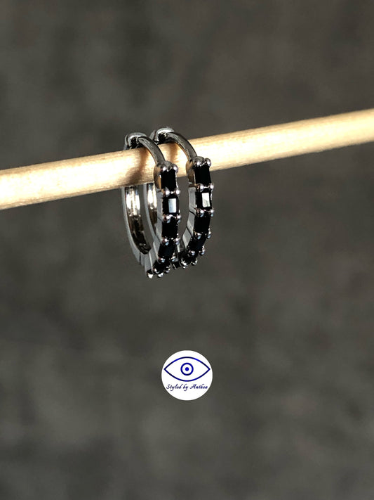 Earrings - Kardamyli Silver Huggies