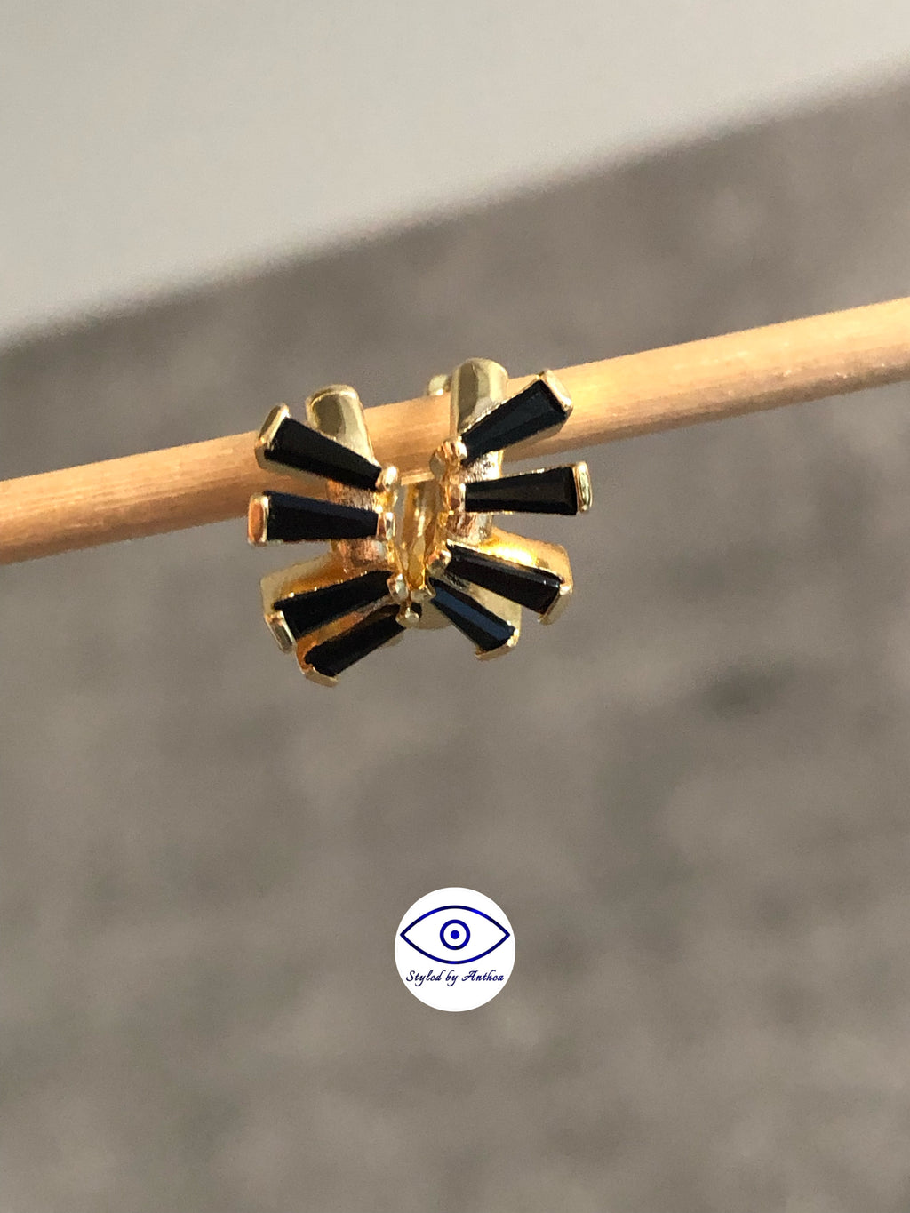 Earrings - Mystra Gold Huggies - Styled by Anthea
