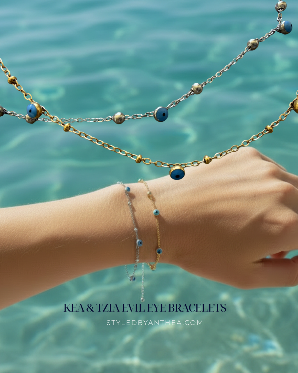 Evil Eye Silver Bracelet | KEA Protection Bracelet | Greek Jewelry