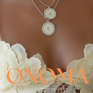 ONOMA Silver Initial Necklace | Personalised Greek Jewellery – Styled by Anthea