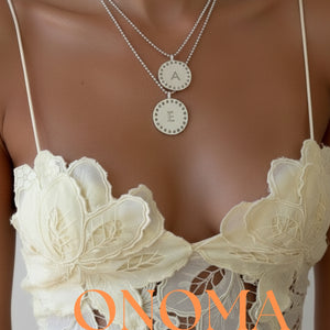 ONOMA Silver Initial Necklace | Personalised Greek Jewellery – Styled by Anthea