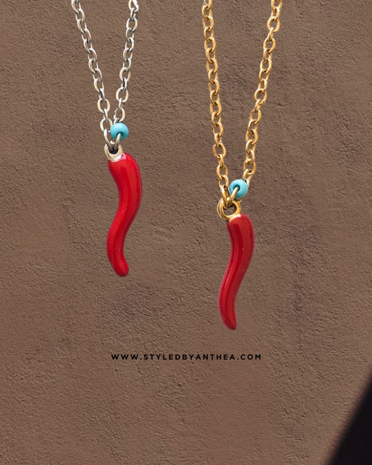 The Chilli Gold or Silver Necklace