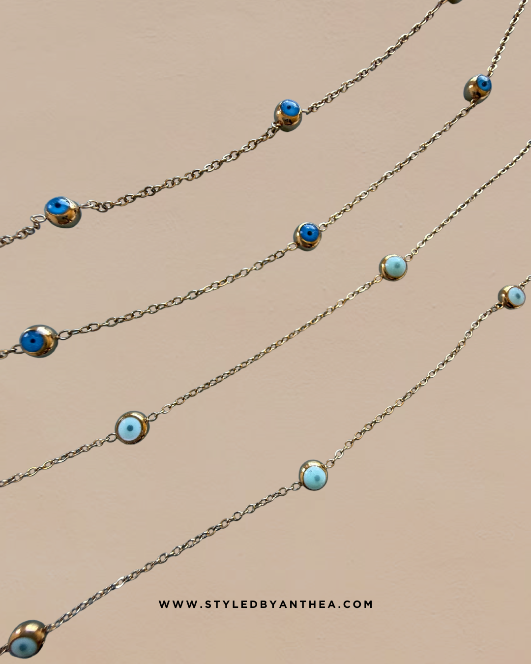 Mati Necklace (Evil Eye) - Styled by Anthea 