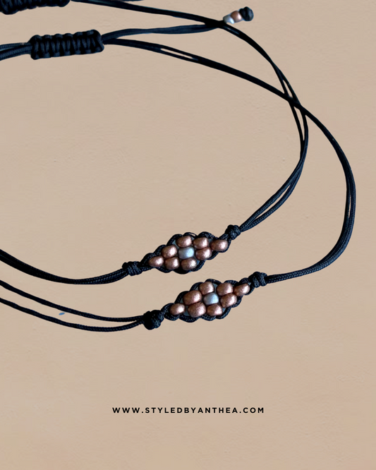 Adjustable Tan Bracelet - Tinos Gaia Evil Eye