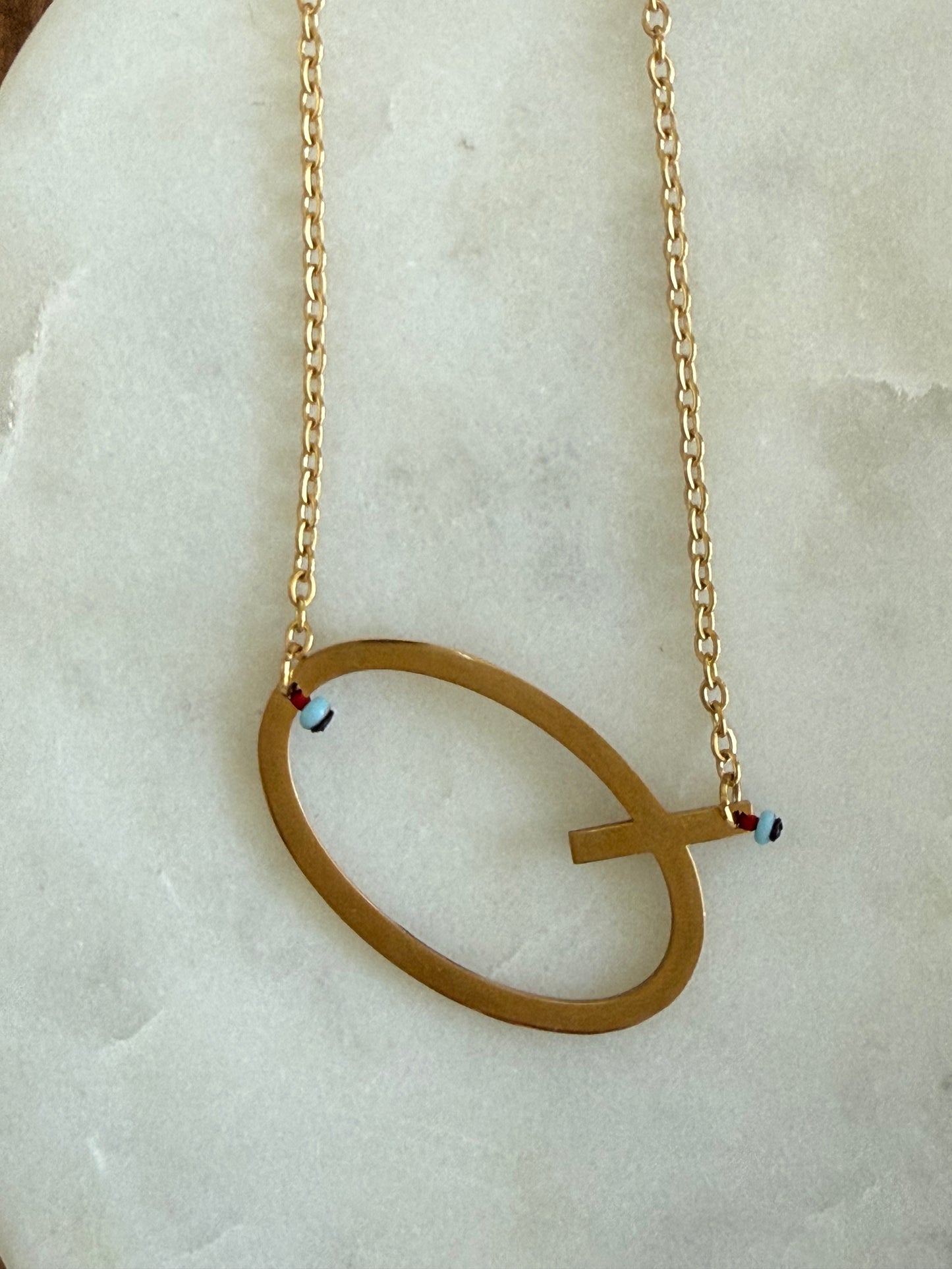 ALPHABET Gold Necklaces - A-Z - Styled by Anthea