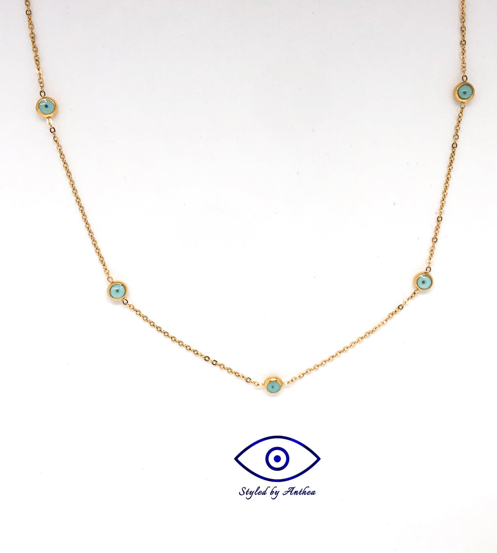 Mati Necklace (Evil Eye) - Styled by Anthea 