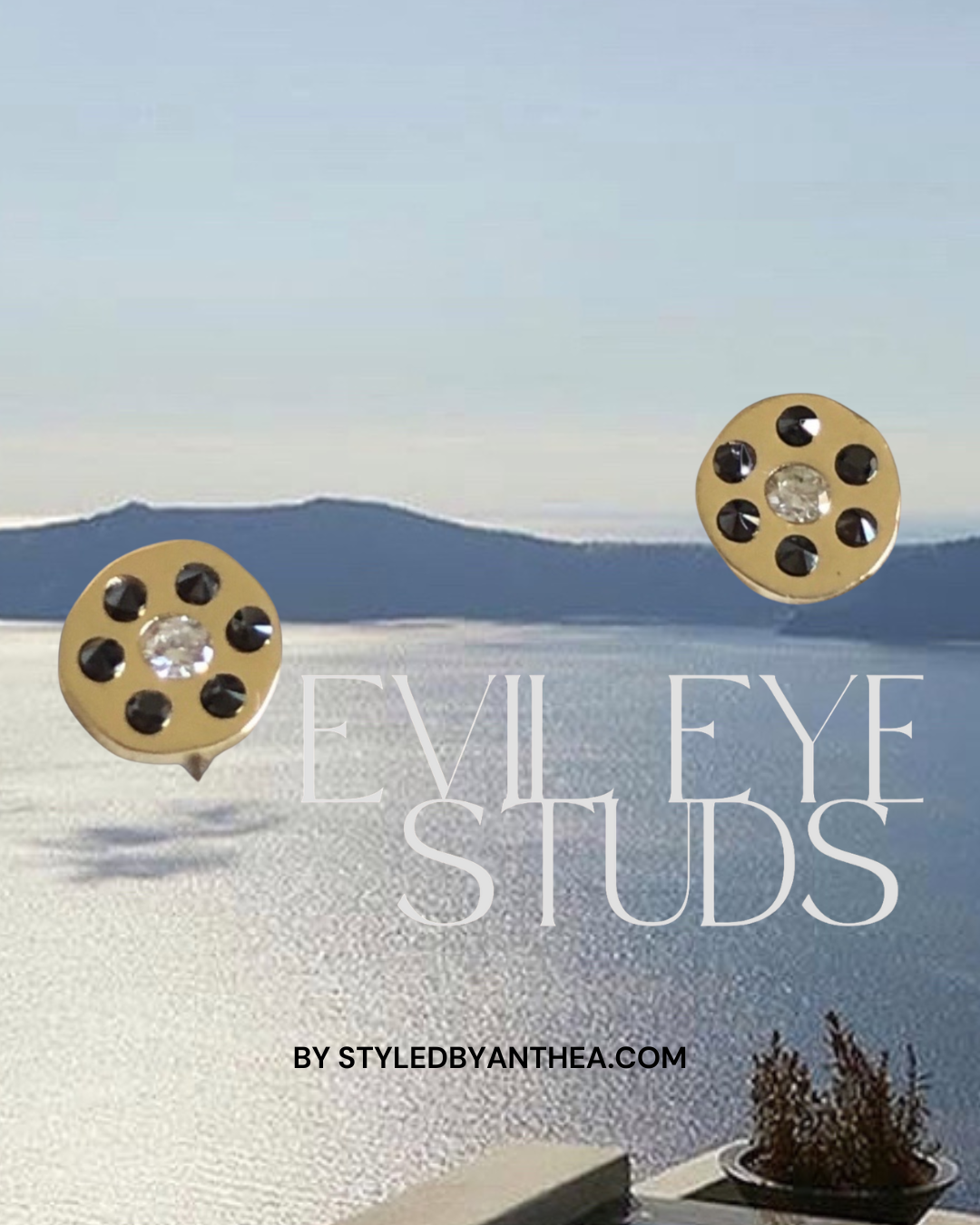 Cyclade Evil eye Stud Earrings