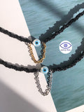 The Ariel Evil Eye Adjustable Necklace - Styled by Anthea