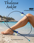 Thalassa Black Anklet - Gold Evil Eye & Star