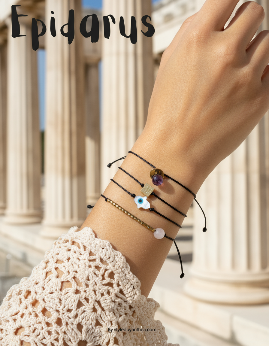 Delphion - The EPIDAURUS Black Bracelet Stack