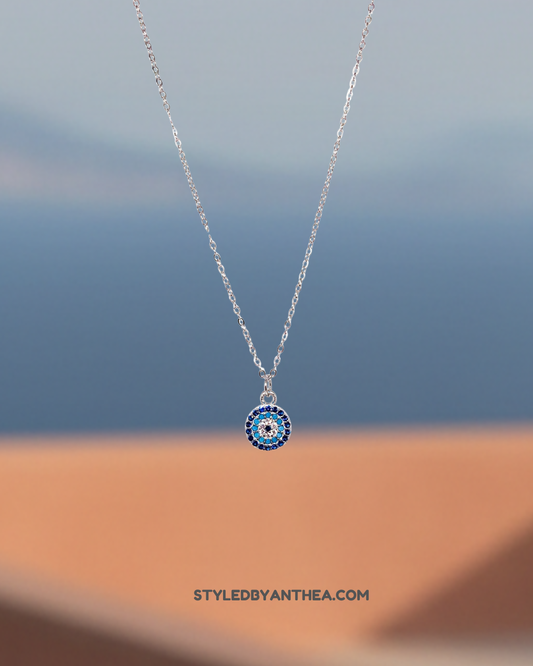 Cycladic Blues Evil Eye Necklace