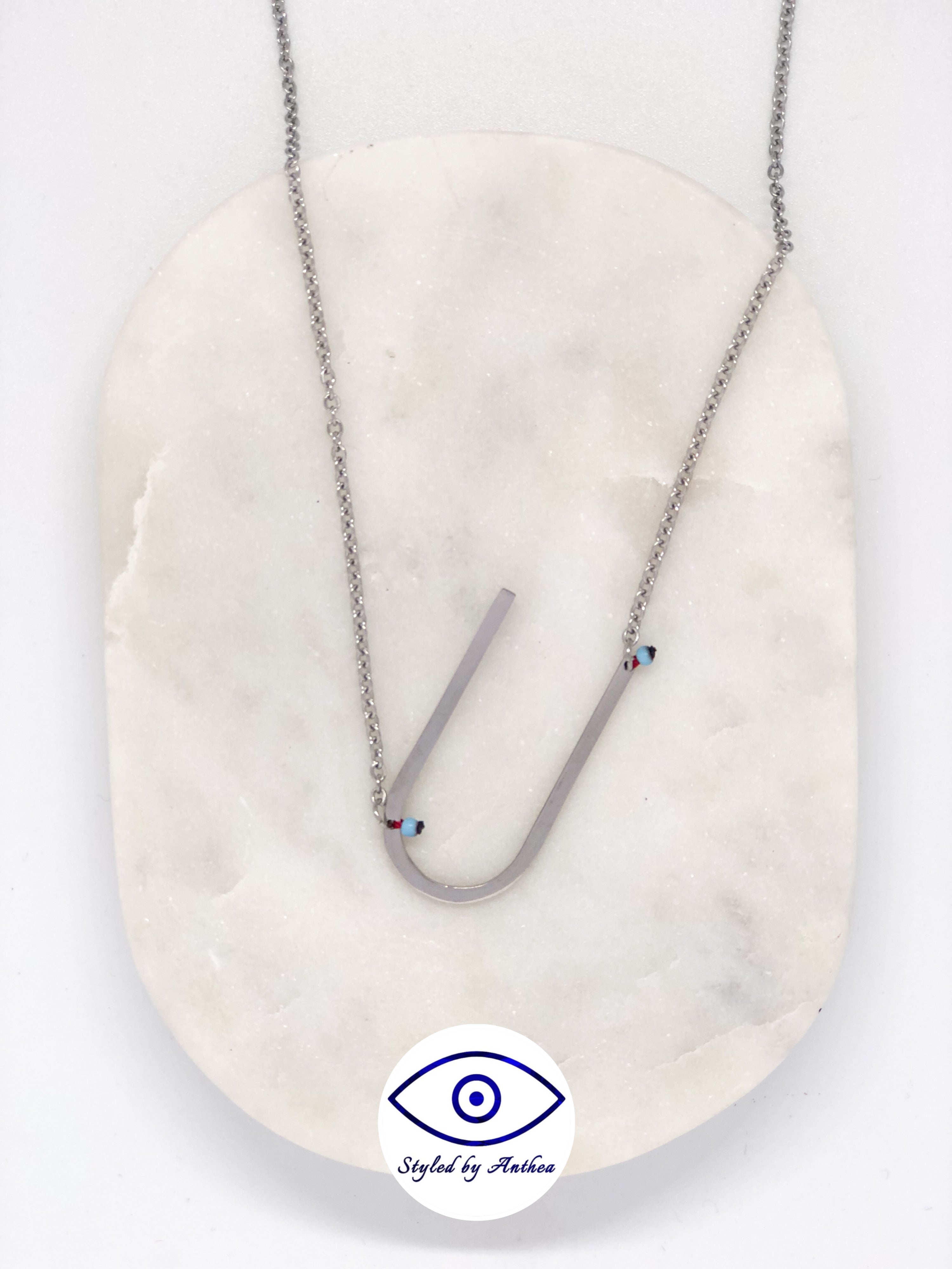 ALPHABET Silver Necklace - A-Z - Styled by Anthea