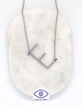 ALPHABET Silver Necklace - A-Z - Styled by Anthea