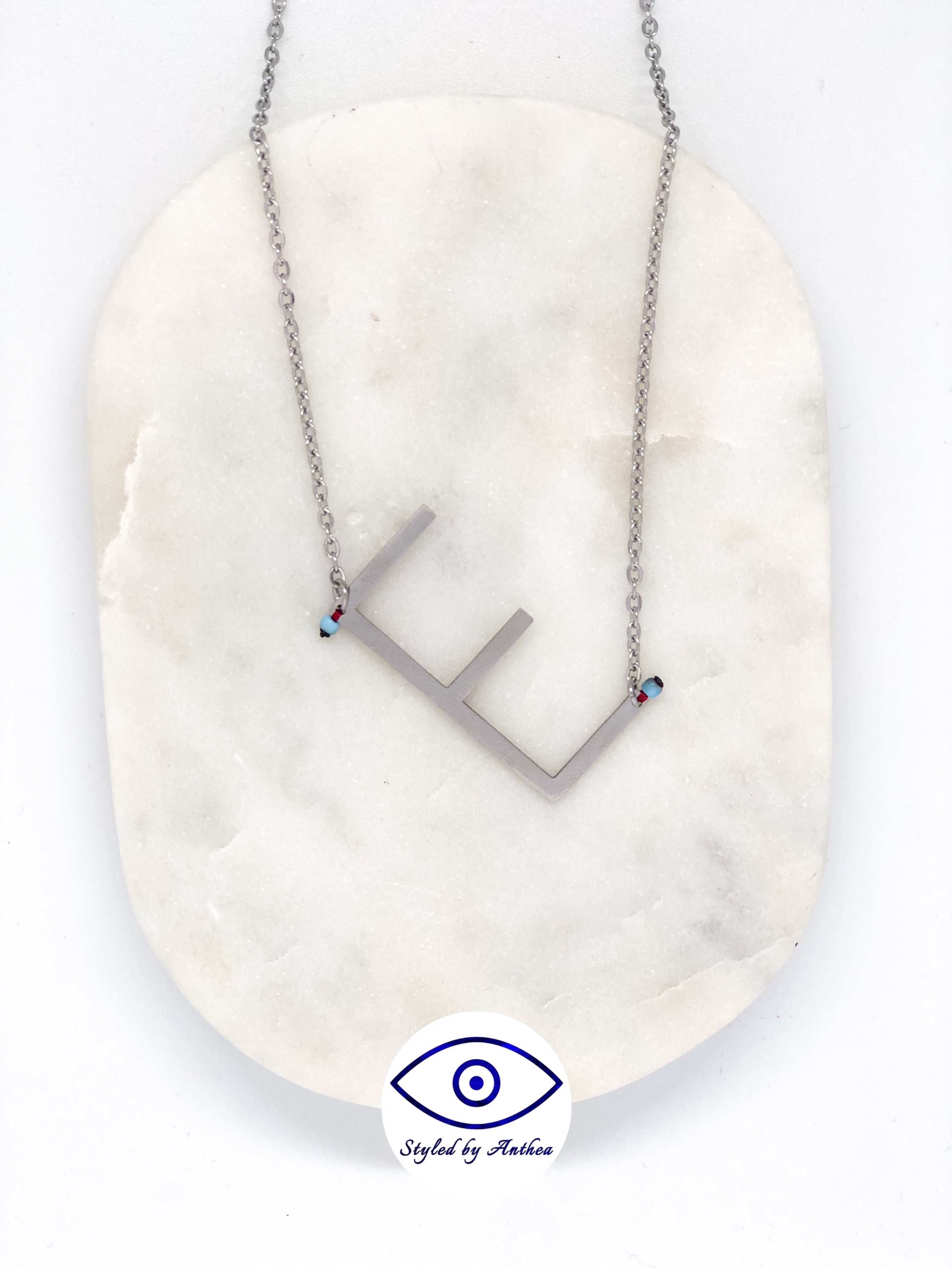 ALPHABET Silver Necklace - A-Z - Styled by Anthea