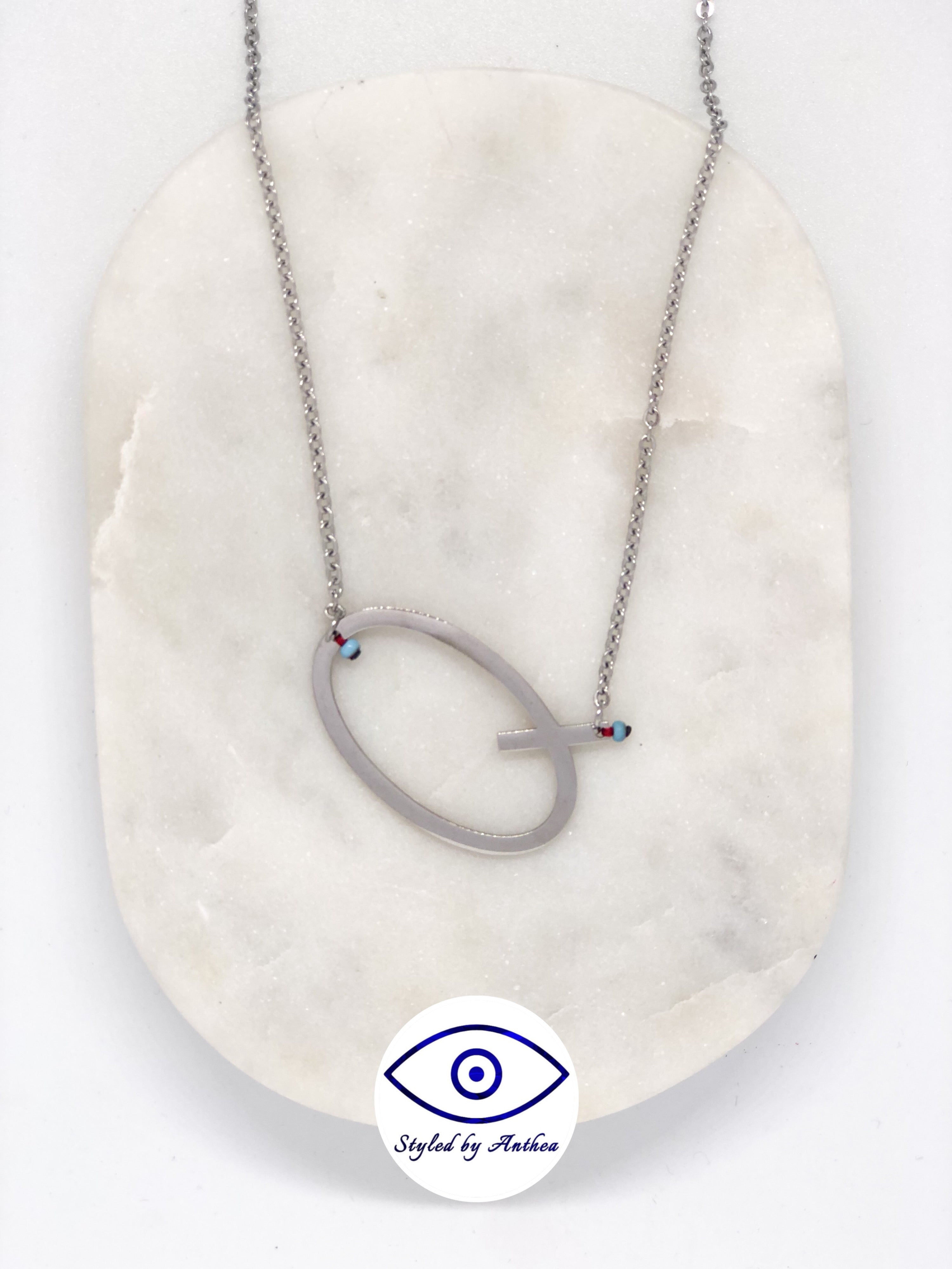 ALPHABET Silver Necklace - A-Z - Styled by Anthea