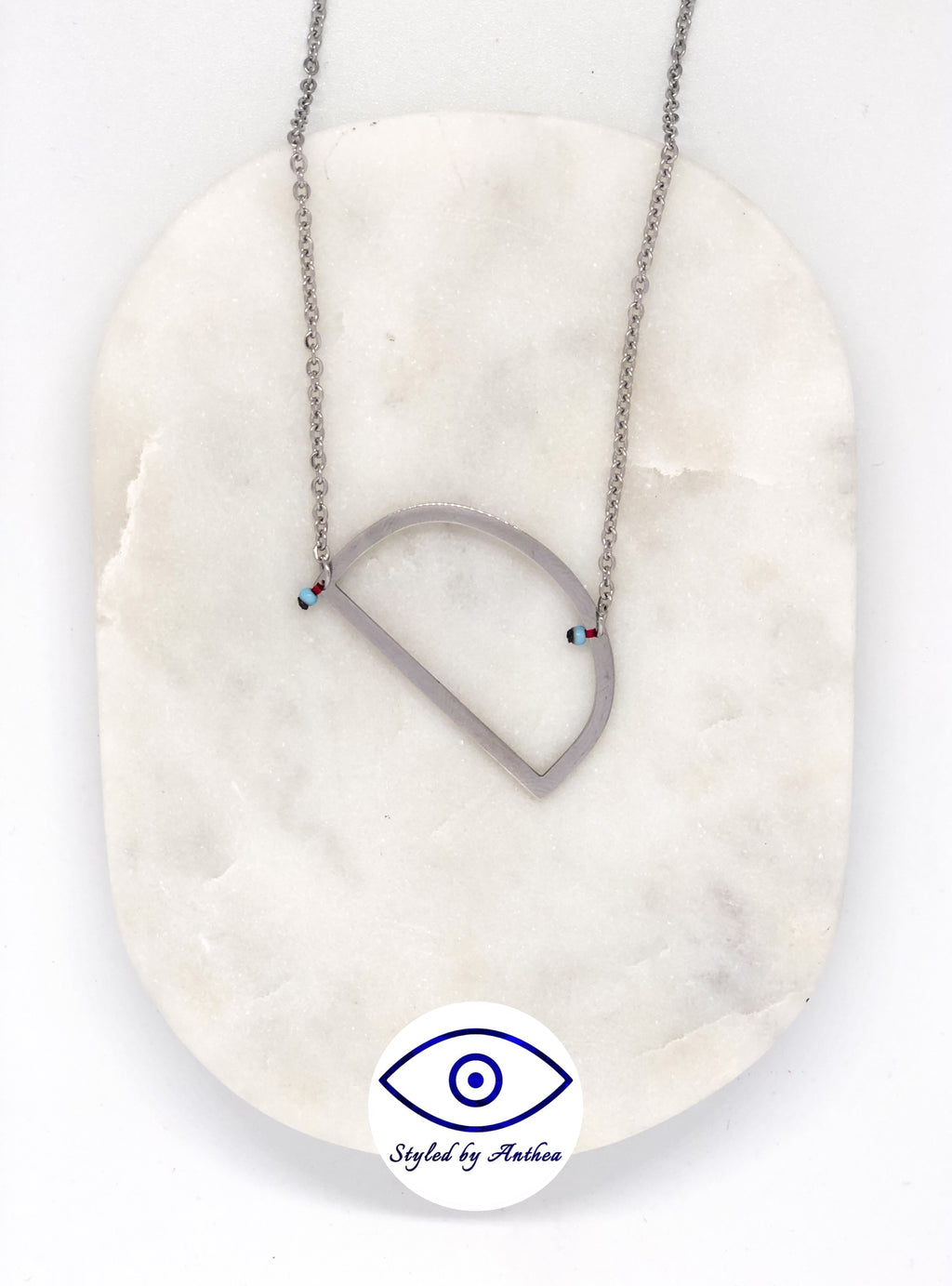 ALPHABET Silver Necklace - A-Z - Styled by Anthea