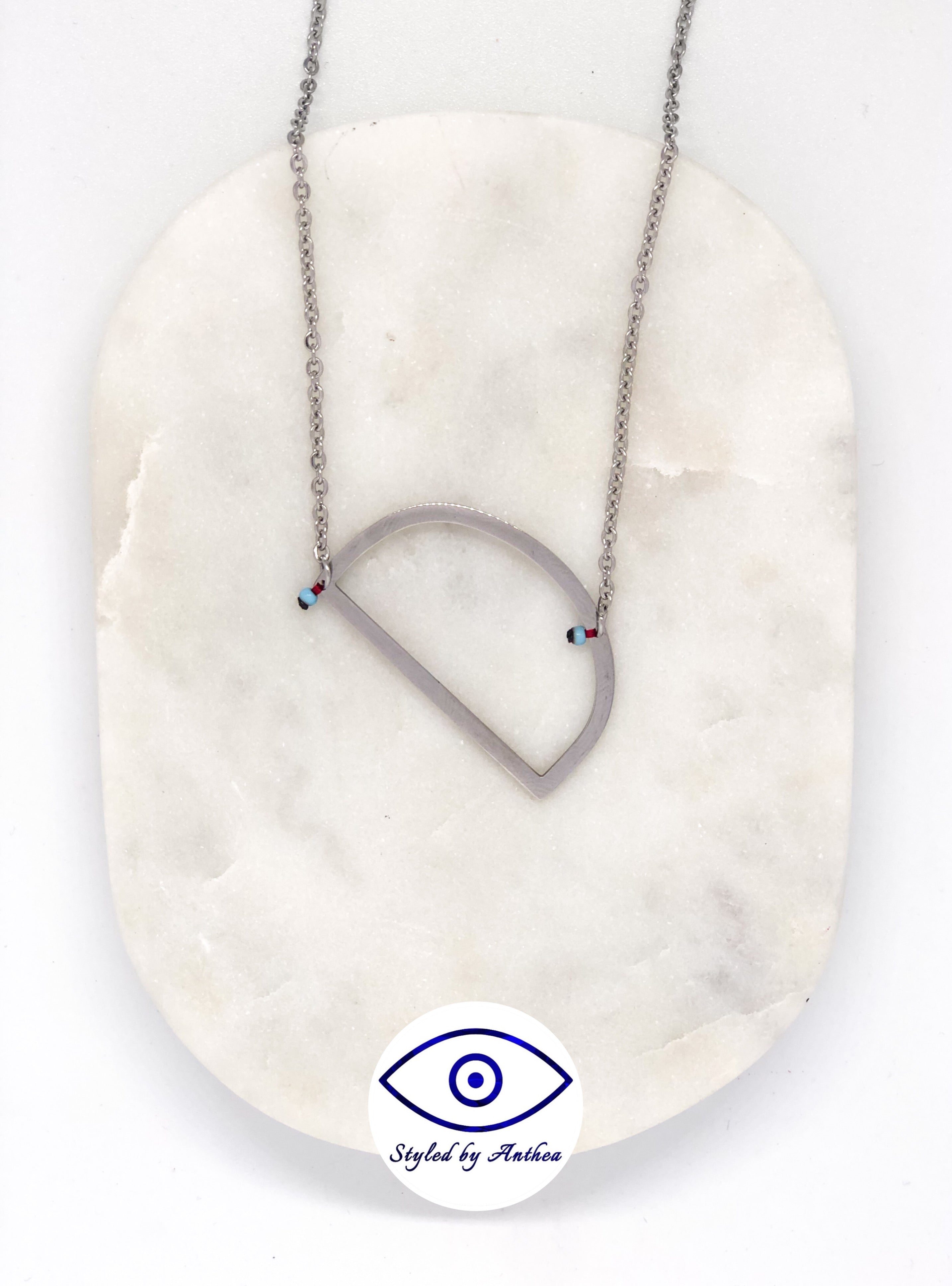ALPHABET Silver Necklace - A-Z - Styled by Anthea
