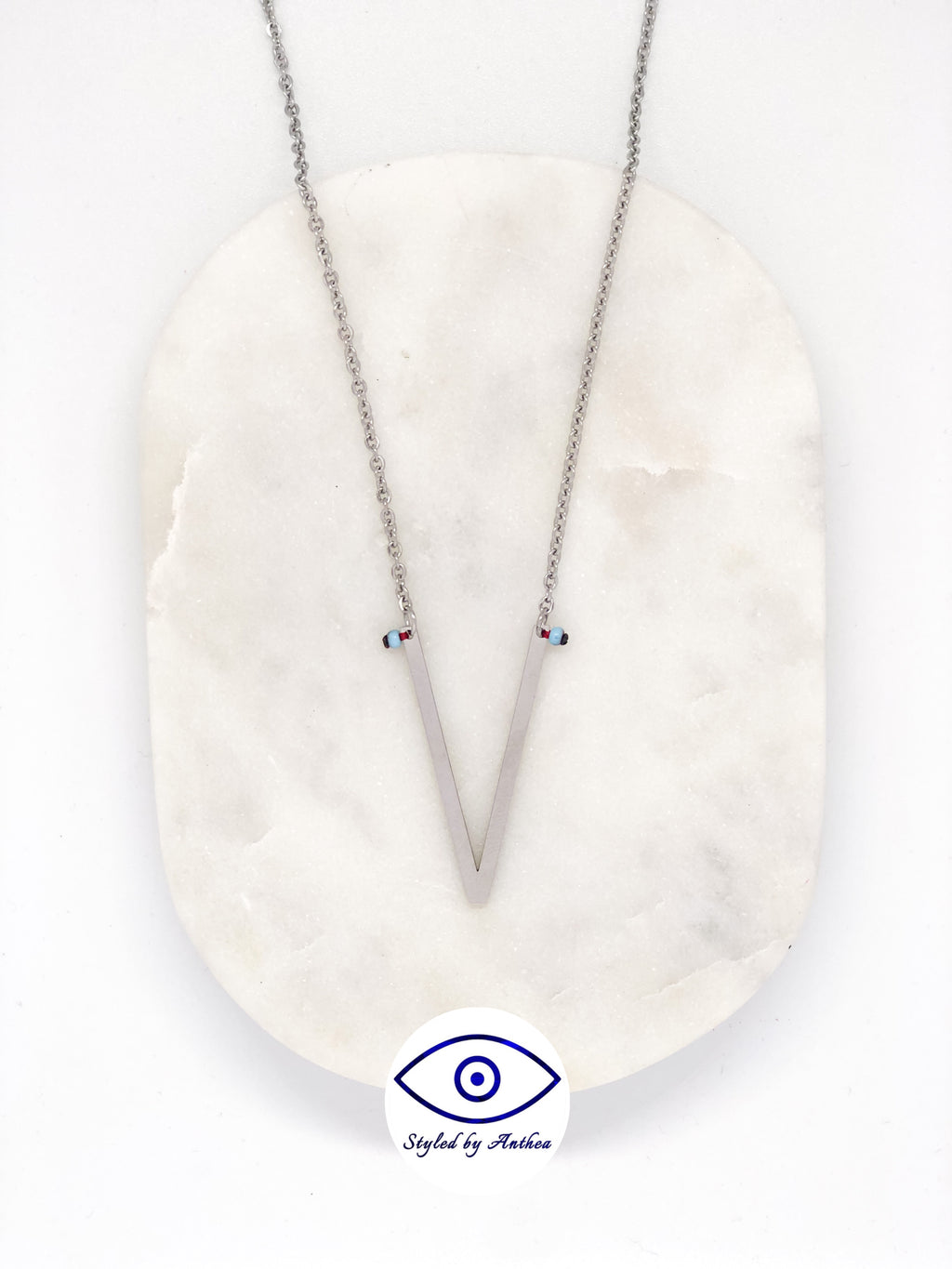 ALPHABET Silver Necklace - A-Z - Styled by Anthea