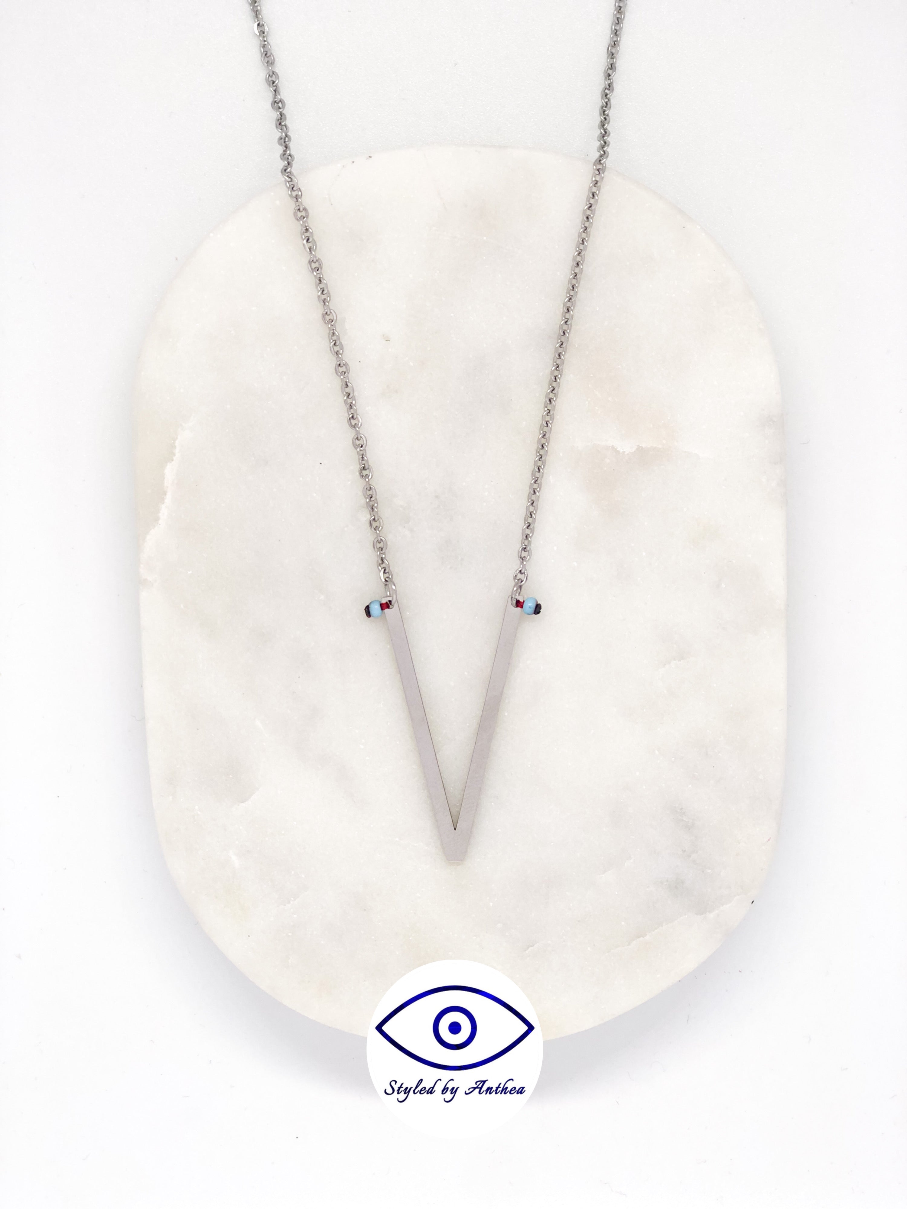 ALPHABET Silver Necklace - A-Z - Styled by Anthea