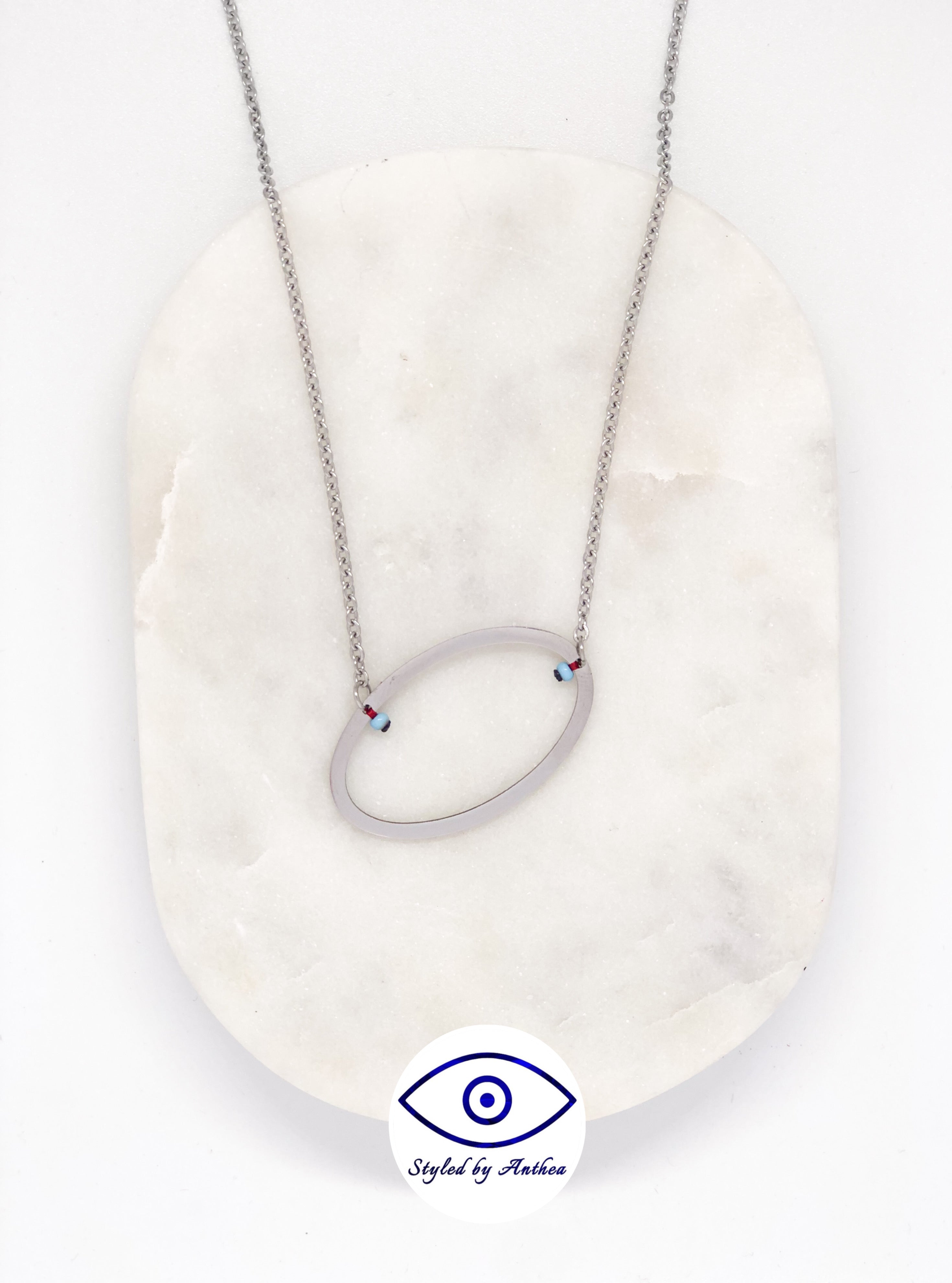 ALPHABET Silver Necklace - A-Z - Styled by Anthea