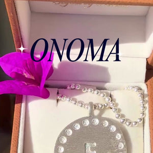 ONOMA Silver Initial Necklace | Personalised Greek Jewellery – Styled by Anthea