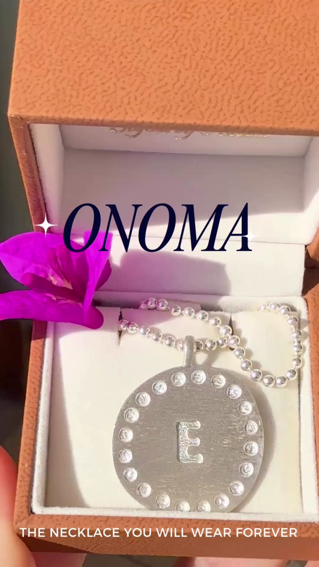 ONOMA Silver Initial Necklace | Personalised Greek Jewellery – Styled by Anthea