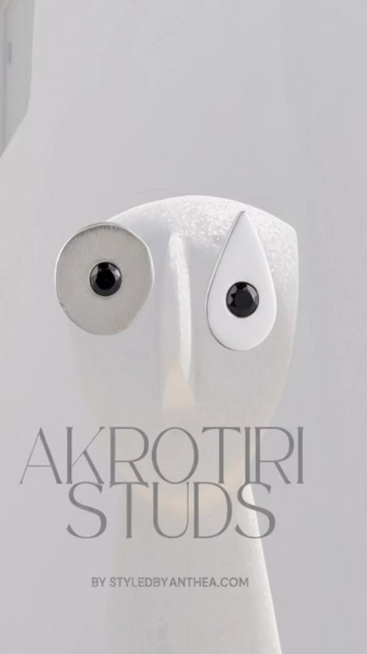 CYCLADE ~ Akrotiri Stud Earrings in Gold or Silver