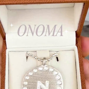 ONOMA Silver Initial Necklace | Personalised Greek Jewellery – Styled by Anthea