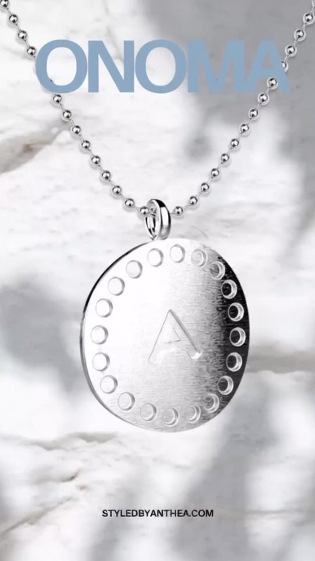 ONOMA Silver Initial Necklace | Personalised Greek Jewellery – Styled by Anthea