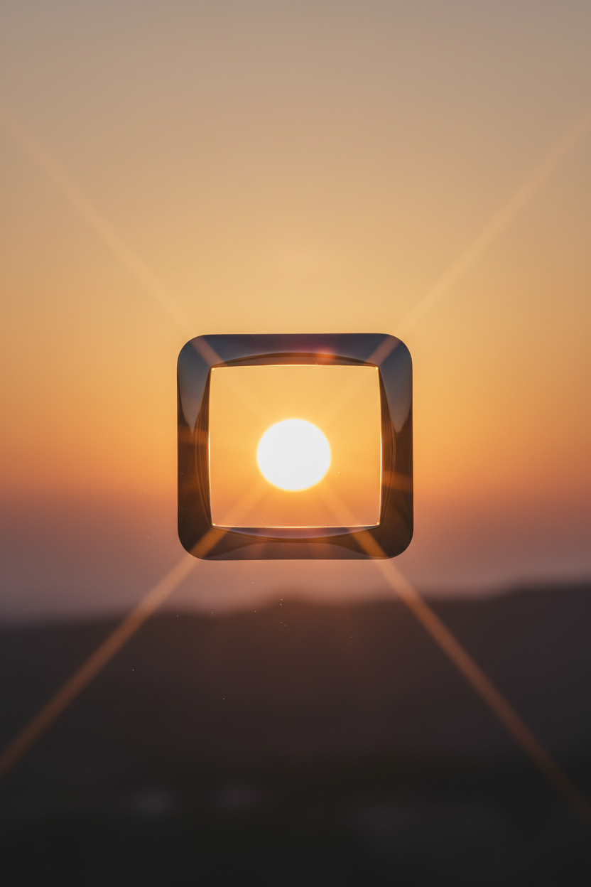 Square Frame Sun Centered