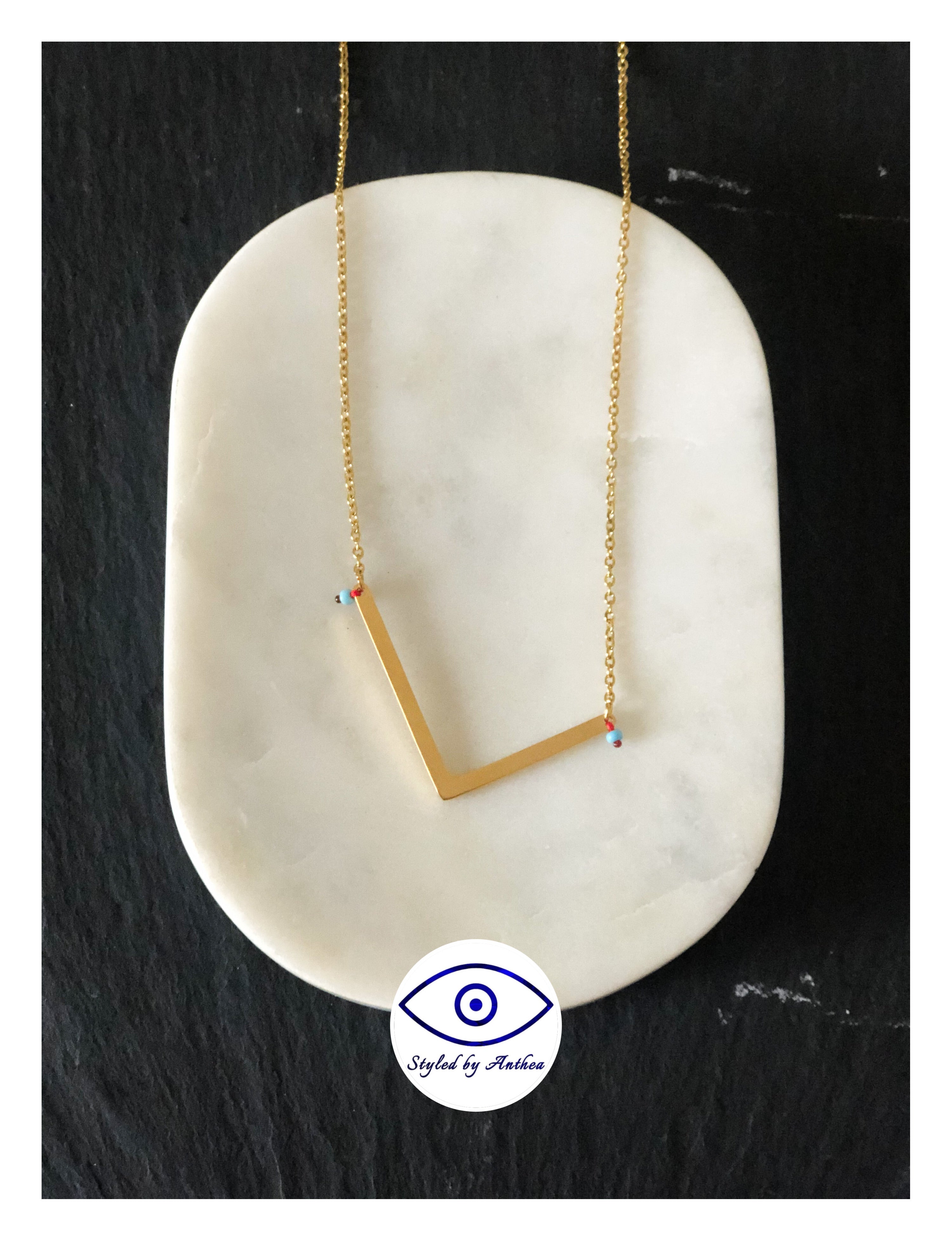 ALPHABET Gold Necklaces - A-Z - Styled by Anthea