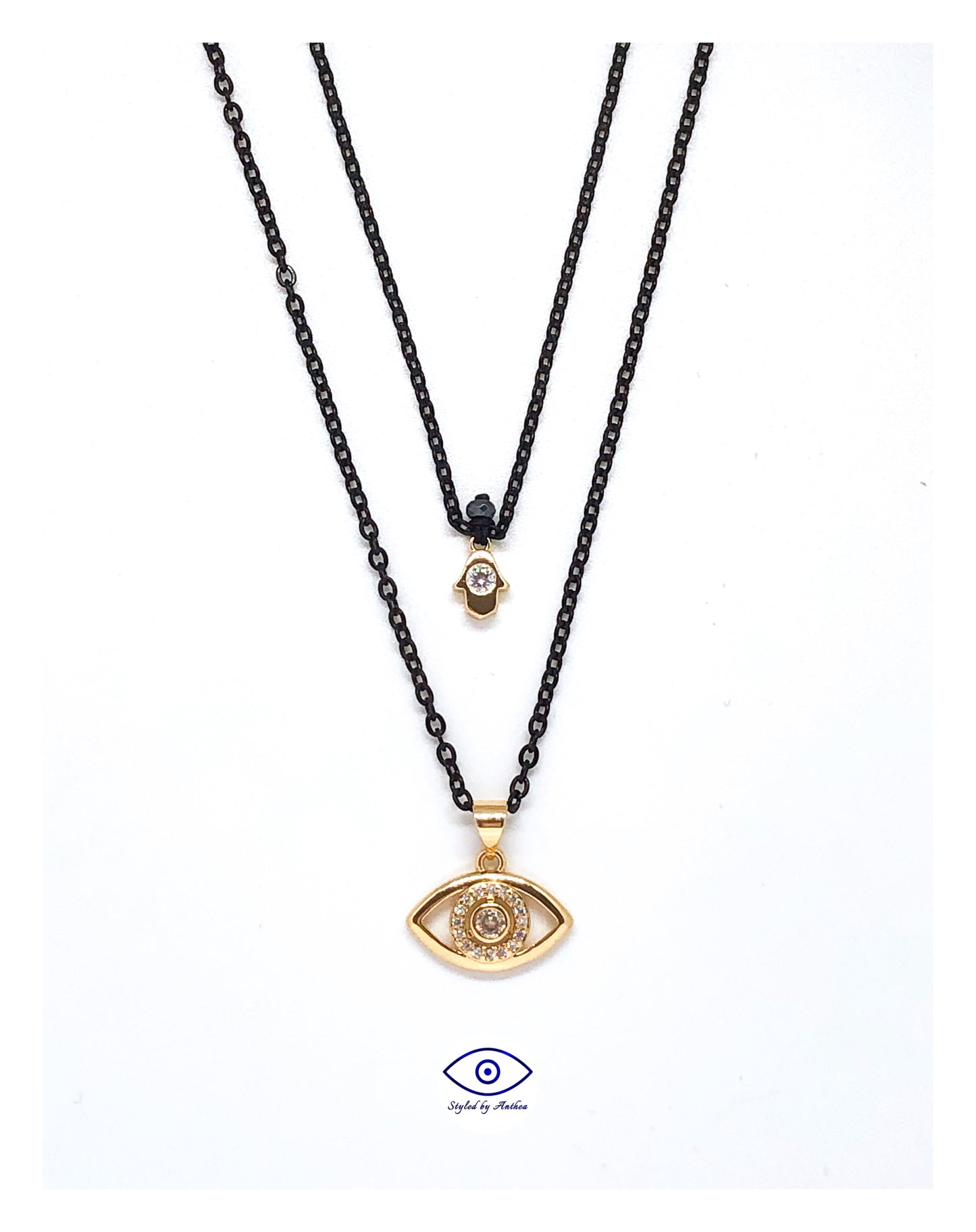 Black Chain - The Eros Hamsa Hand or Evil Eye