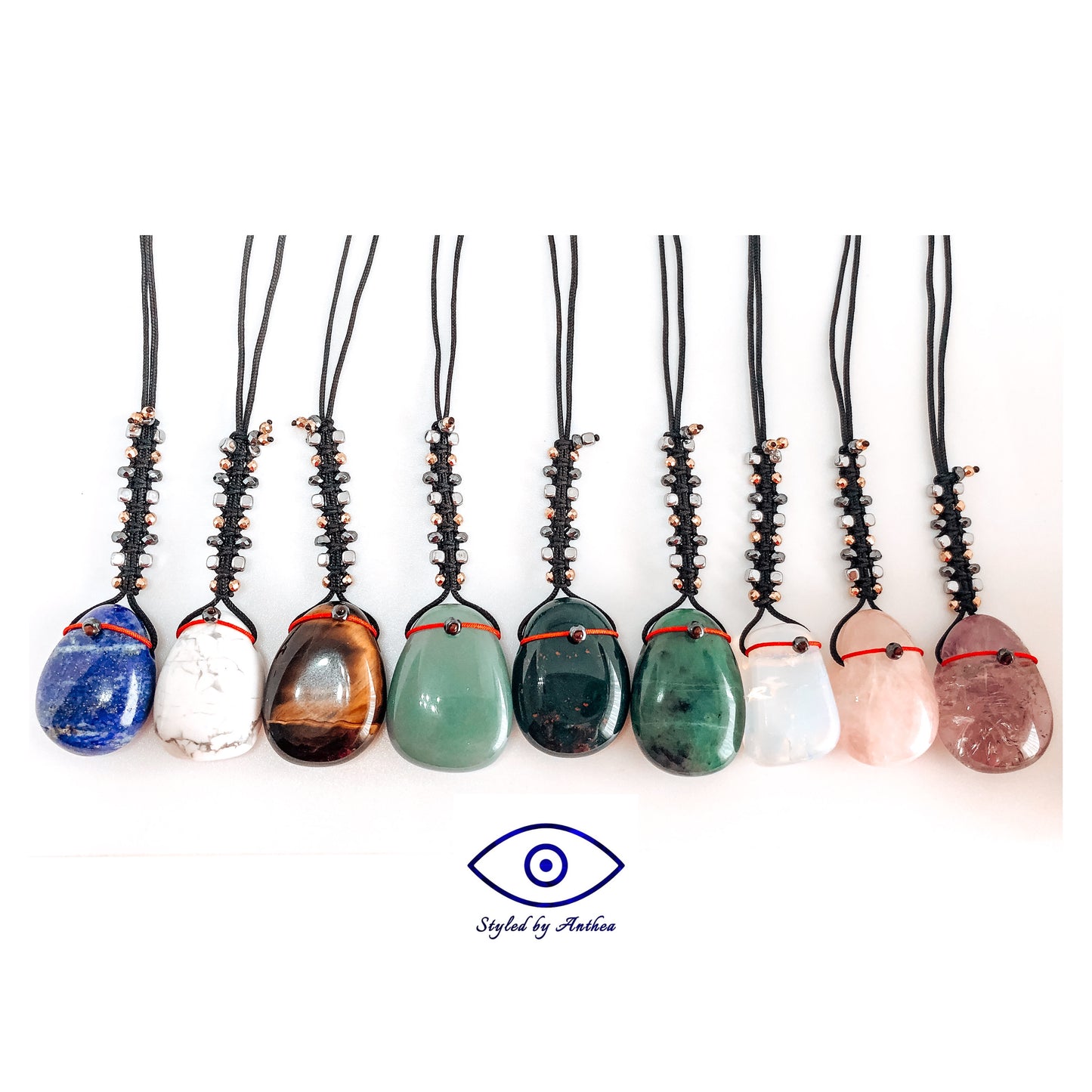 Delphion - Adjustable Black Necklace - Amethyst