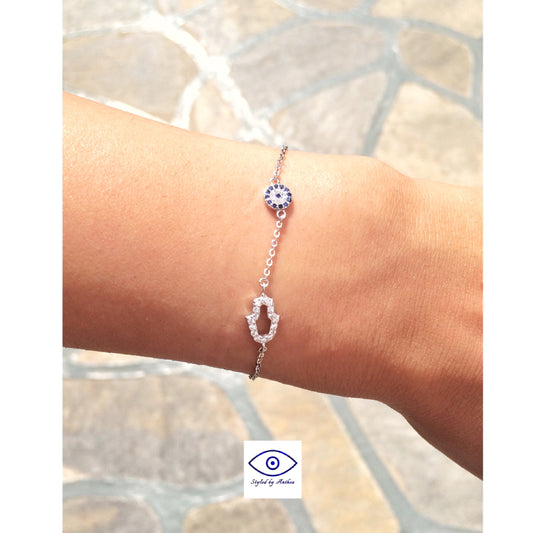 Chain Bracelet - Evil Eye & Hamsa Hand