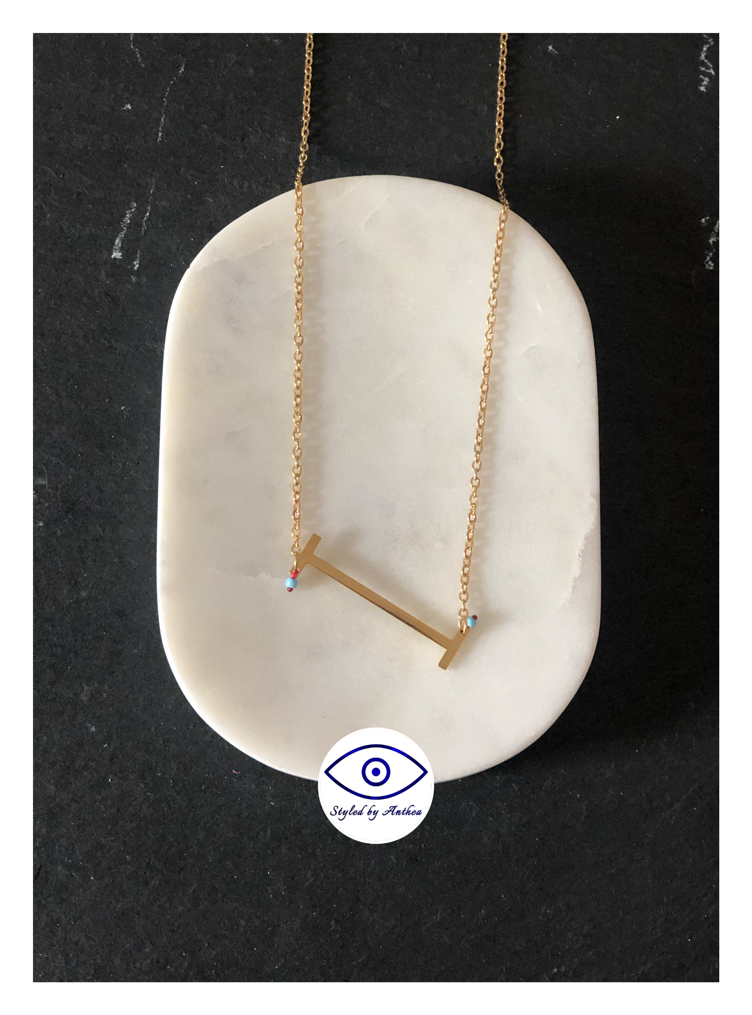 ALPHABET Gold Necklaces - A-Z - Styled by Anthea