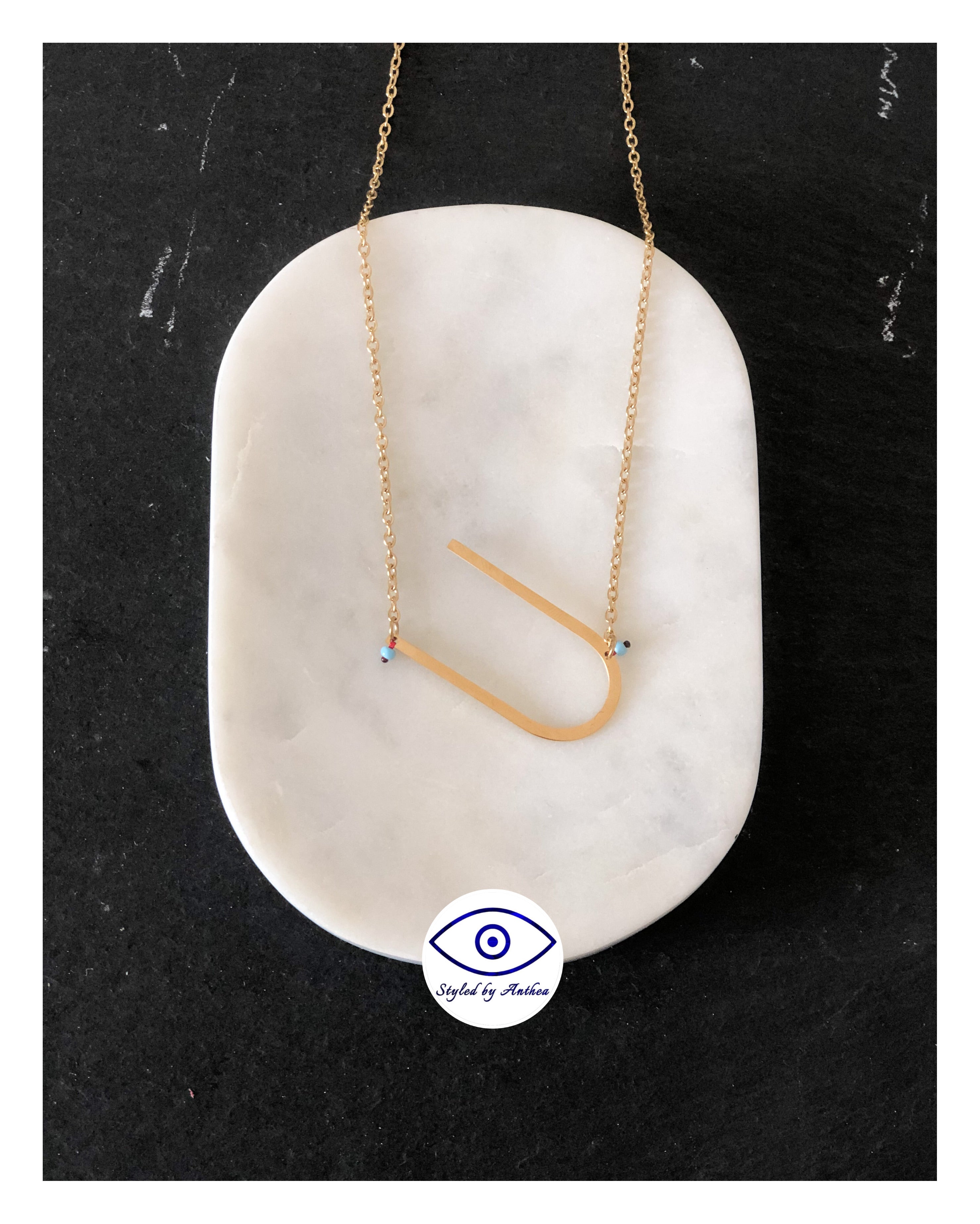 ALPHABET Gold Necklaces - A-Z - Styled by Anthea
