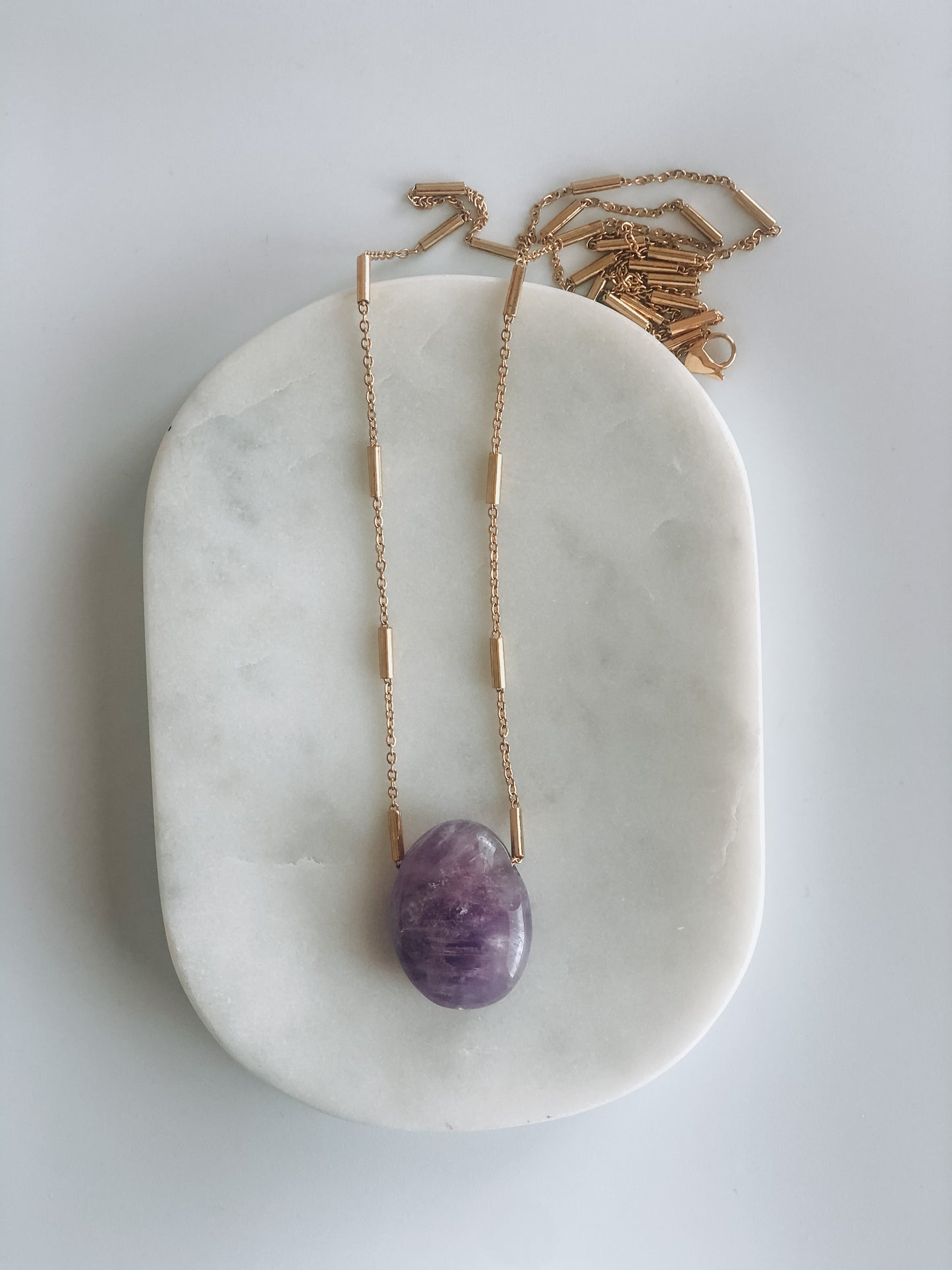 Delphion - Adjustable Black Necklace - Amethyst