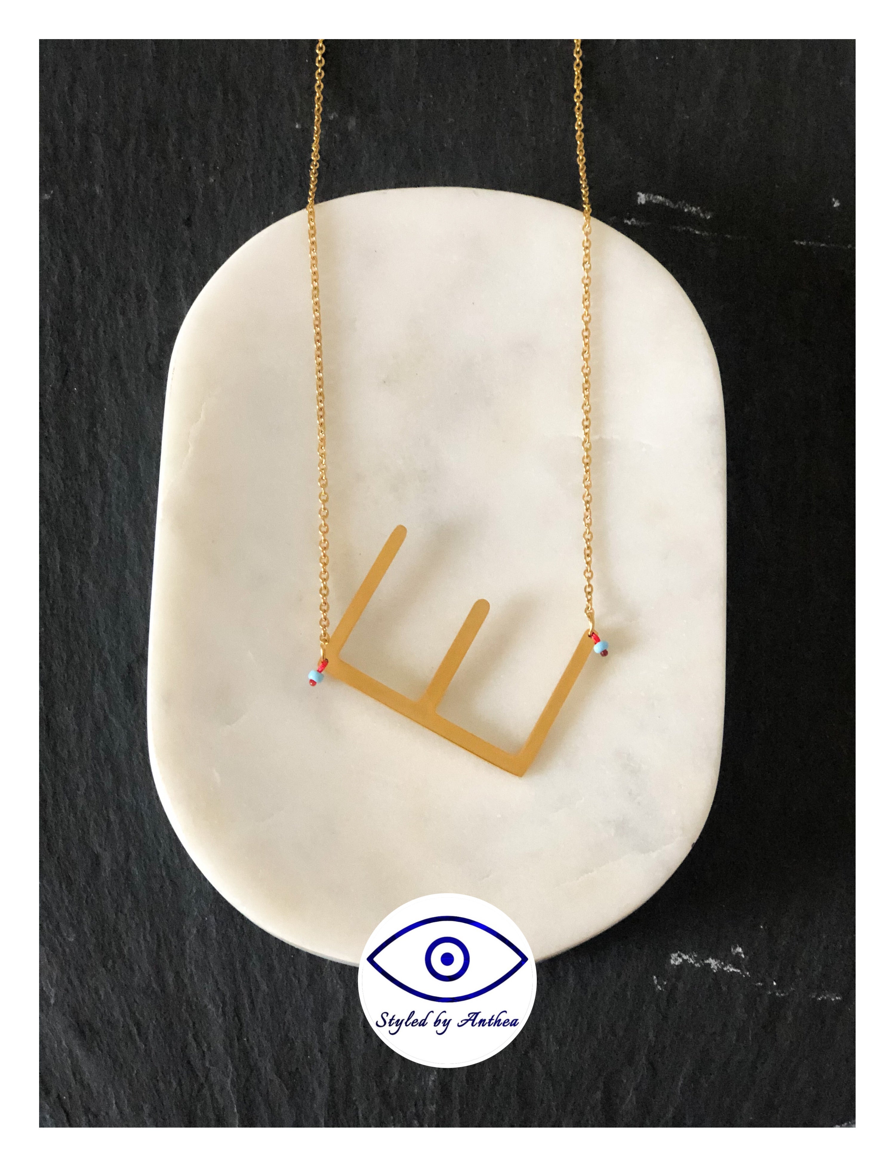 ALPHABET Gold Necklaces - A-Z - Styled by Anthea